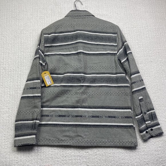 NWT Dravus Shirt Mens S Grey Aztec Print AOP LongSleeve Button Up Flannel Skate - Picture 13 of 13